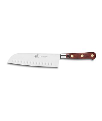 Lion Sabatier® Ideal Saveur 18cm Scalloped Santoku Knife (Pakka Wood Handle with Brass Rivets)