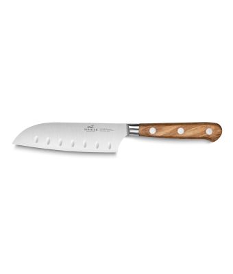 Lion Sabatier® Ideal Provencao 13cm Scalloped Santoku (Olive Handle with Stainless Steel Rivets)