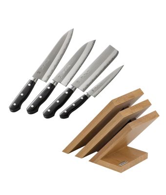 Seki Kotetsu Exclusive 4 Piece Knife Set with Block by Yasuda Hamono (EXCLUYG305)