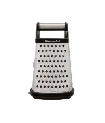 KitchenAid Stainless Steel Box Grater Black With Container