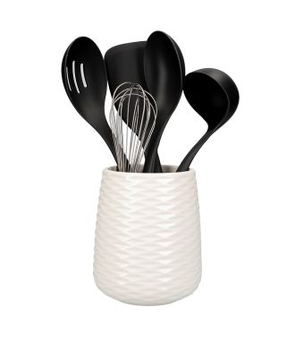 KitchenAid Ceramic Crock With 5pc Plastic Tool Set