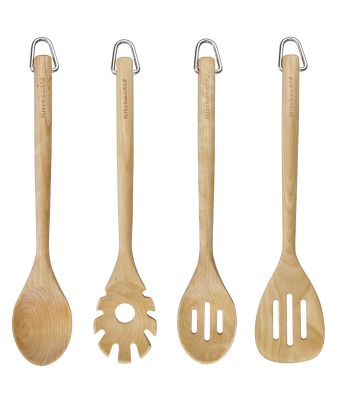 KitchenAid 3pc Birchwood Baking Set with Pastry Brush, Spoon Spatula and  Mixer Spatula