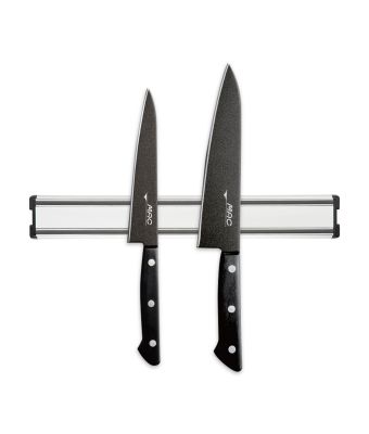 Mac Black 3 Piece Magnetic Knife Rack Set c/w 7" Cooks Knife (MAC1BNDL)