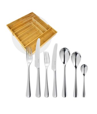 Robert Welch Malvern Bright Cutlery 56 Piece Set with Free Large Cutlery Tray