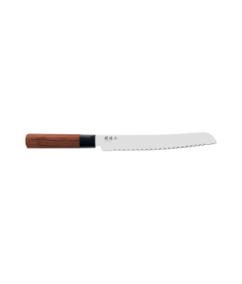 Kai Seki Magoroko Red Wood 22.5cm Bread Knife (KAI-MGR-0225B)