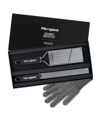 Microplane Gourmet Grater Set with Cut Resistant Glove (MIC-36179)