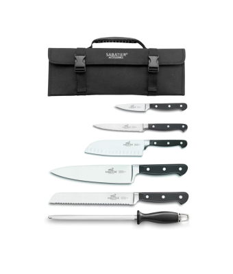 Sabatier® Pluton 6 Piece Knife Set With Roll (Exclusive to KitchenKnives.co.uk)