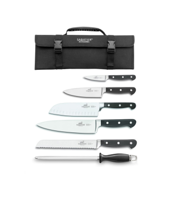 Sabatier® Pluton 6 Piece Knife Set With Roll (Exclusive to KitchenKnives.co.uk)
