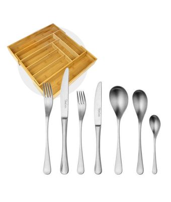 Robert Welch RW2 Satin Cutlery 56 Piece Set with Free Large Cutlery Tray