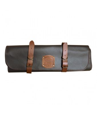 Rockingham Forge Leather Knife Roll in Brown with 5 Knife Slots