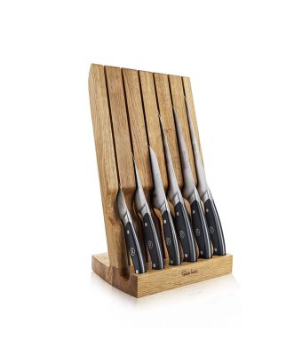 Robert Welch Professional Angle Oak Knife Block 7 Piece Set