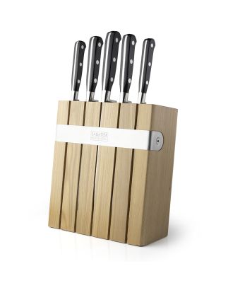 Sabatier Professional 5 Piece Slotted Oak Block (SABST20B02)