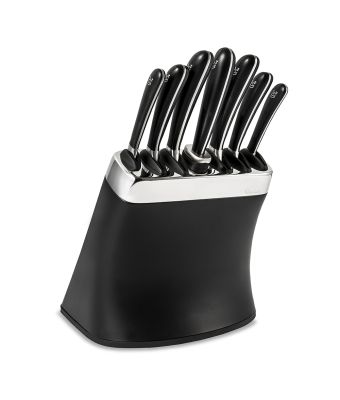 Robert Welch Signature Black Knife Block Set With Sharpening Steel