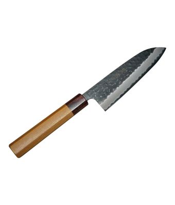 Sakai Takayuki Aogami Super Kurouchi Hammered WA Japanese 165mm Santoku Knife
