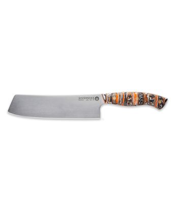 Savernake DNA SK18 18cm Nakiri - Anthracite, Arctic & Orange with Marble Handle