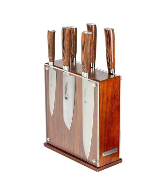 Tamahagane San Tsubame Wood 6 Piece Knife Block Set (SN-116M/SET7)