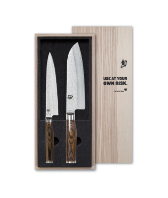 Kai Shun Premier Knife Set (KAI-TDMS-230) 18cm Santoku Knife, 15cm Utility Knife