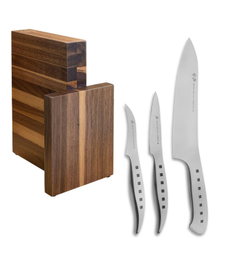 Tojiro 3 Piece Magnetic Block Set (Chef's, Paring & Peeling Knife)