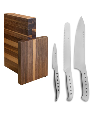 Tojiro 3 Piece Magnetic Block Set (Chef's, Paring & Bread Knife)