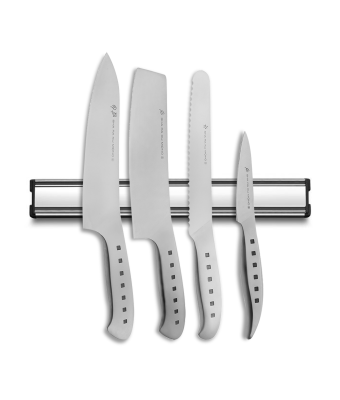 Tojiro 4 Piece Magnetic Rack Set (Chef's, Nakiri, Bread & Paring Knife)