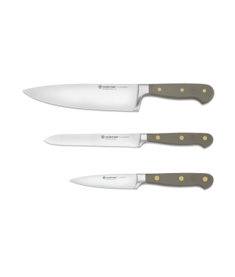 Wusthof Classic Colour Velvet Oyster 3 Piece Knife Set (WT1311760306)