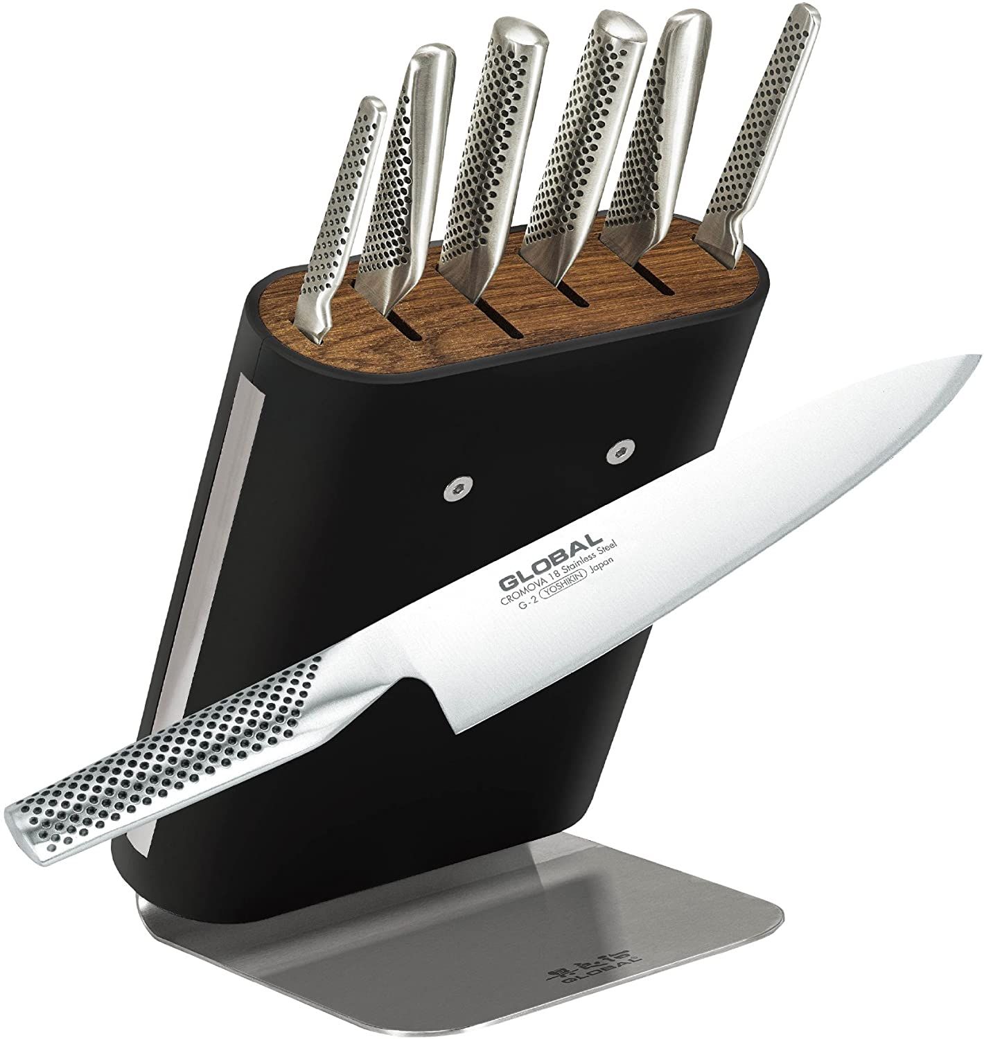 Global Hiro 7 Piece Knife Block Set (G-656/7BL) 