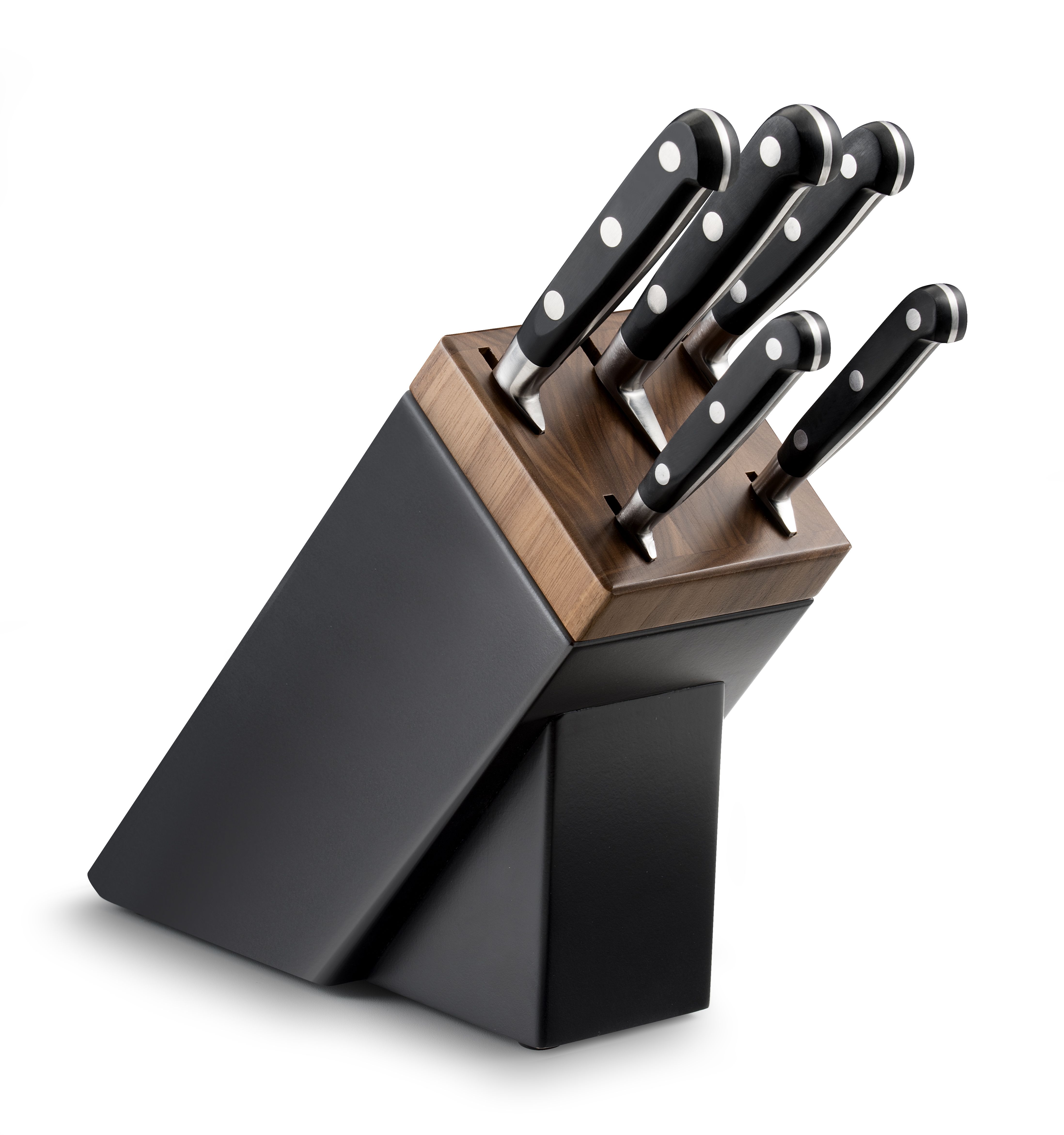 Black sales knife block